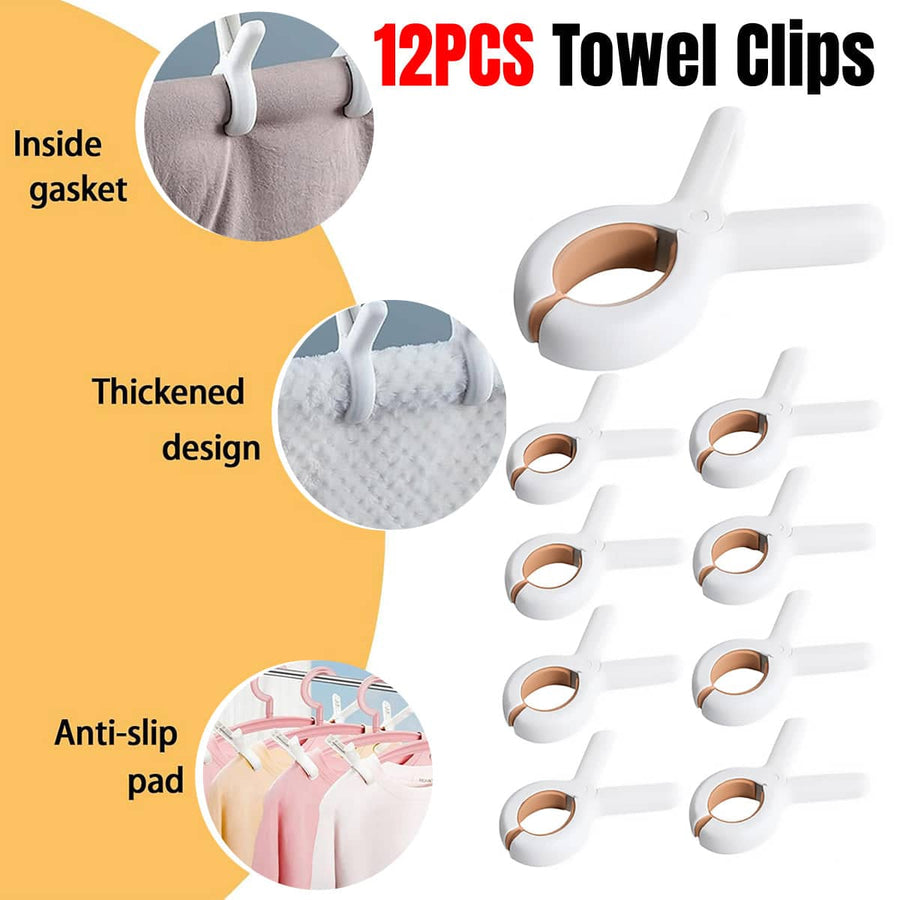 Heavy Duty Plastic Laundry Clips for Quilts and Sheets, Pack of 12