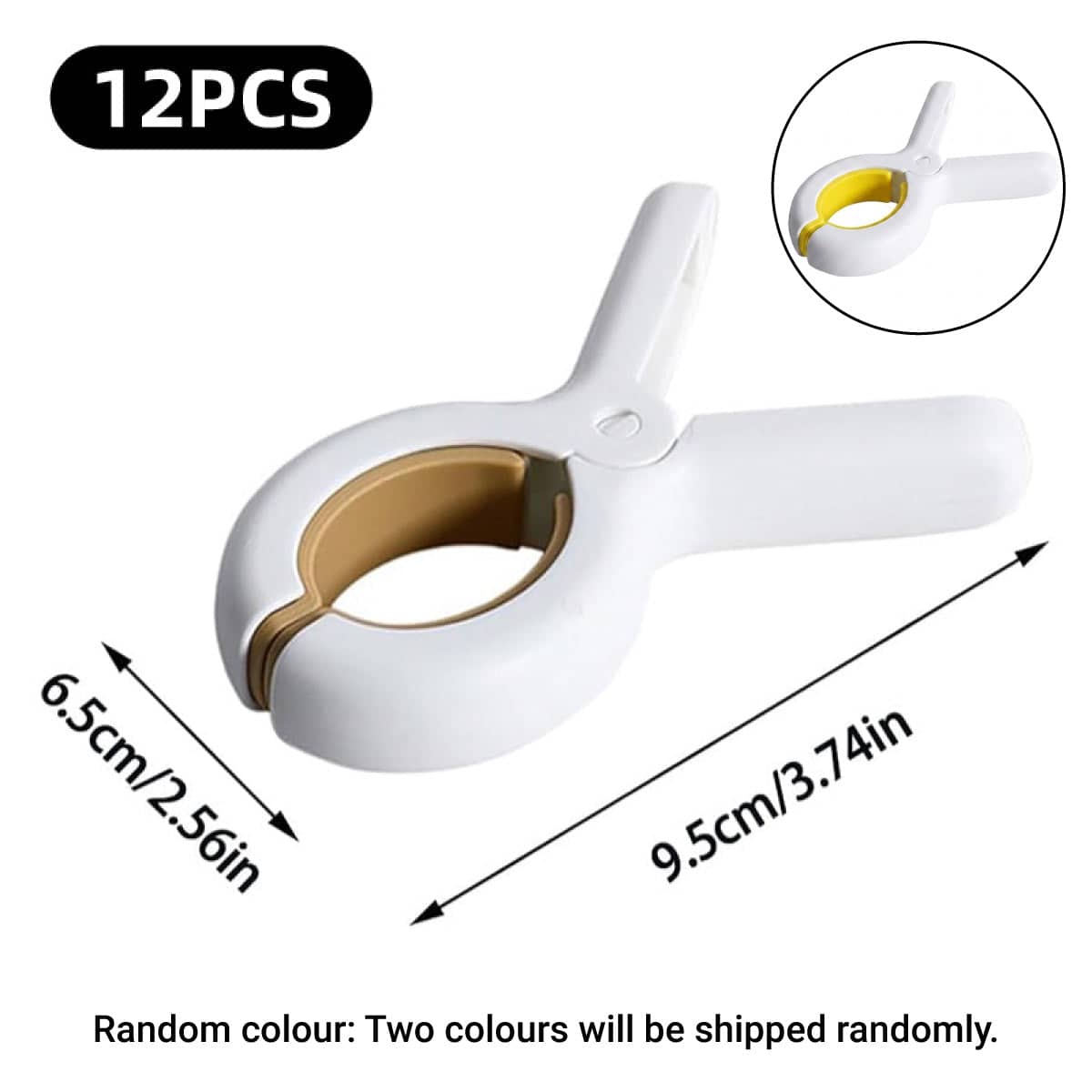 Heavy Duty Plastic Laundry Clips for Quilts and Sheets, Pack of 12 - view 3