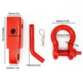 Heavy Duty Red Steel Tow Hook Trailer Arm for 2 Inch (5 cm) Receiver - view 3