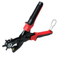 Heavy Duty Revolving Leather Hole Punch Pliers - Black and Red - view 2