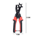 Heavy Duty Revolving Leather Hole Punch Pliers - Black and Red - view 3