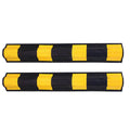 Heavy Duty Rubber Parking Lot Corner Protectors Set of 2 with Reflective Strips - view 2