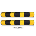 Heavy Duty Rubber Parking Lot Corner Protectors Set of 2 with Reflective Strips - view 3
