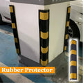 Heavy Duty Rubber Parking Lot Corner Protectors Set of 2 with Reflective Strips - view 4