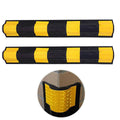 Heavy Duty Rubber Parking Lot Corner Protectors Set of 2 with Reflective Strips - view 5