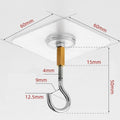 Heavy Duty Self Adhesive Stainless Steel Ceiling Hooks, Pack of 12 - Closed Style - view 4