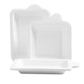 Heavy Duty Square Disposable Party Plates Eco Friendly, Pack of 500, White - view 3