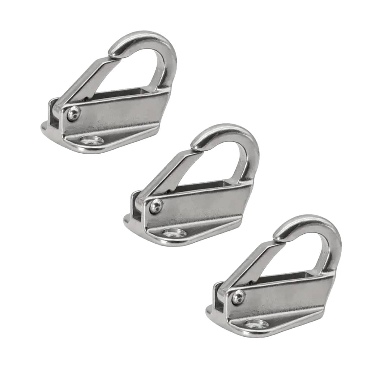Heavy Duty Stainless Steel Spring Coat Hooks for Boats and RVs, Pack of 3 - view 2