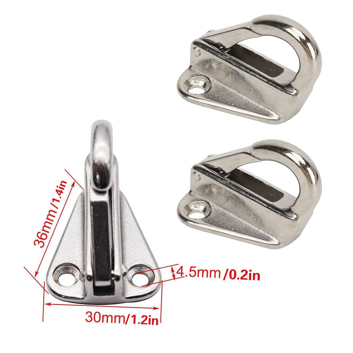 Heavy Duty Stainless Steel Spring Coat Hooks for Boats and RVs, Pack of 3 - view 3