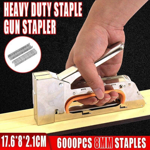 Heavy Duty Staple Gun Kit with 6,000 Staples for Upholstery