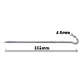Heavy Duty Steel Tent Pegs, 182 mm Hook Top, Pack of 12 - view 3
