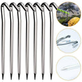 Heavy Duty Steel Tent Pegs, 182 mm Hook Top, Pack of 12 - view 5