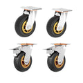 Heavy Duty Swivel Caster Wheels, 6 Inch (15cm), Pack of 4 with 2 Brakes - view 2