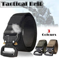 Heavy Duty Tactical Web Belt for Men with Alloy Buckle - Army Green - view 2