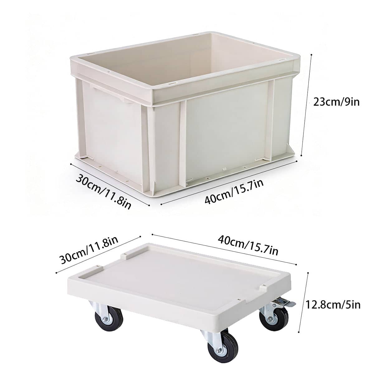 Heavy Duty Thickened PP Plastic Storage Box for Tools and Supplies - Cart Box - view 4