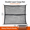 Heavy Duty Truck Bed Cargo Net, Elastic Mesh with 6 Carabiners, 120 x 120 cm - view 3