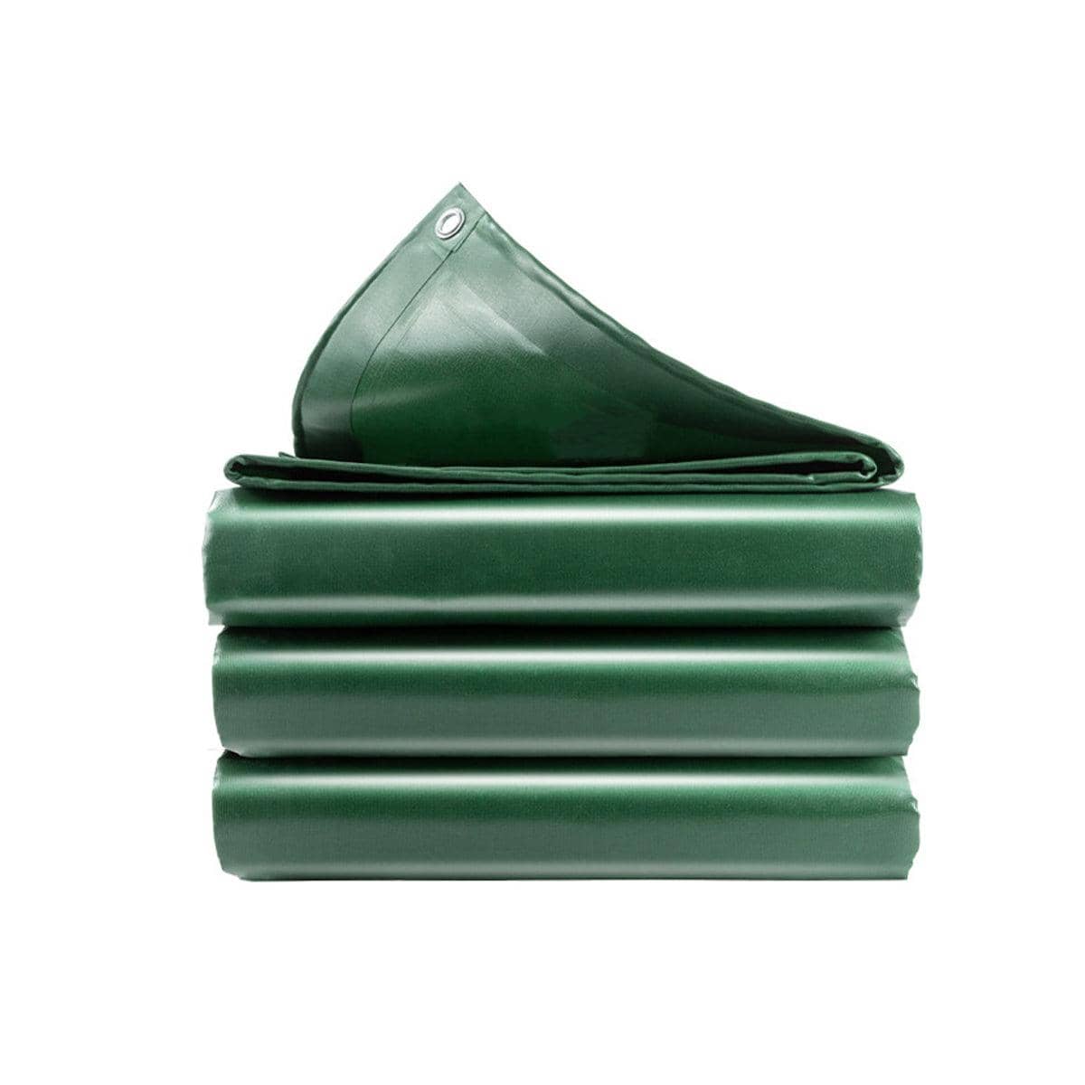 Heavy Duty Waterproof PVC Tarpaulin - Green, 4 x 4 m (3.8 x 3.8 m Finished)