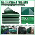 Heavy Duty Waterproof PVC Tarpaulin - Green, 4 x 4 m (3.8 x 3.8 m Finished) - view 2