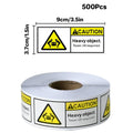 Heavy Object Caution Label Stickers, Team Lift Required, 500 per Roll - view 3