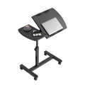 Height Adjustable Mobile Bedside Table with Wheels and Rotatable Tabletop - view 2