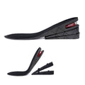 Height Increase Insoles, Adjustable 3-7 cm, Black, 1 Pair - view 2