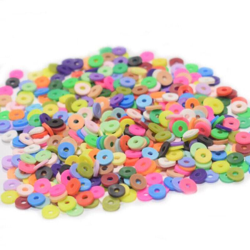 Heishi Clay Bead Bracelet Making Kit, 6 mm Flat Polymer Beads in 24 Colours - view 2
