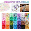 Heishi Clay Bead Bracelet Making Kit, 6 mm Flat Polymer Beads in 24 Colours - view 5