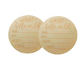 Hello World Baby Birth Announcement Wooden Disc - Pack of 2