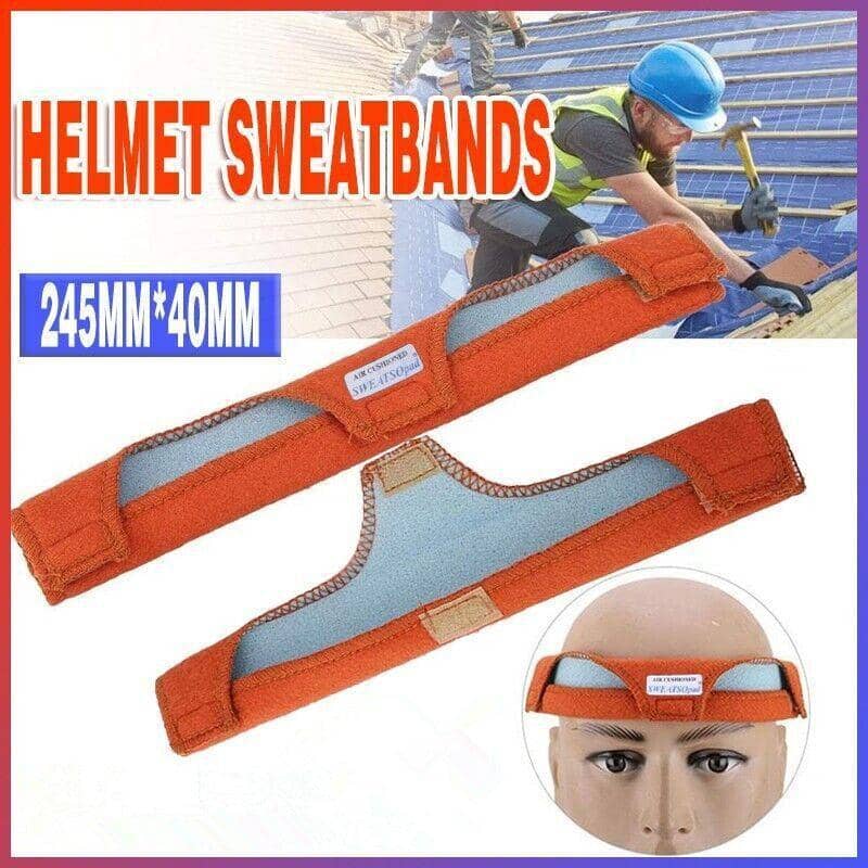 Helmet Sweatband Replacement Pad for Hard Hats with Sponge Lining, 245 mm x 40 mm