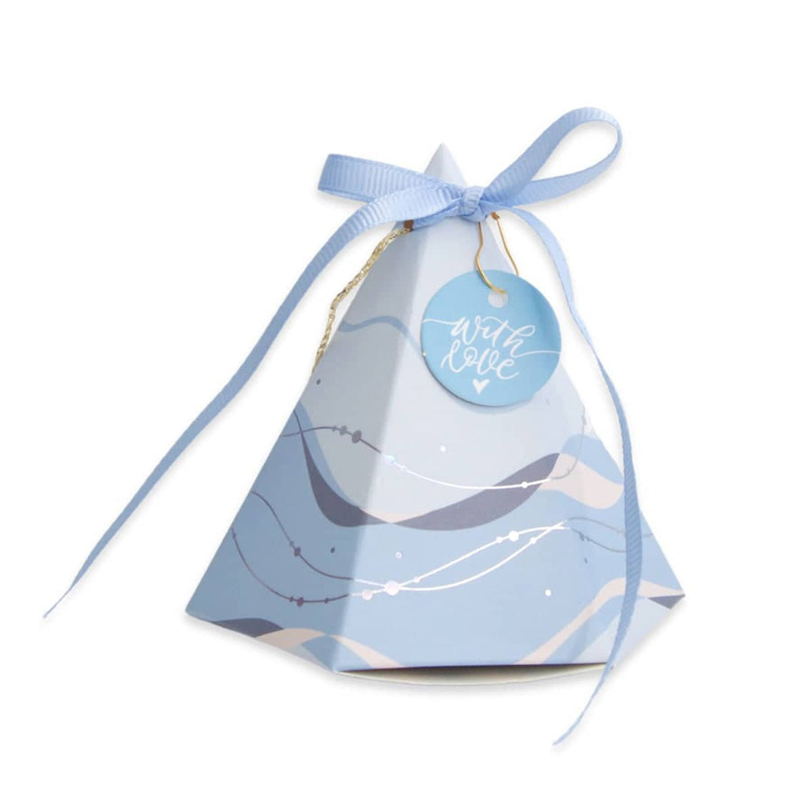 Hexagonal Candy Cones Party Favour Bags, Pack of 50 - Blue