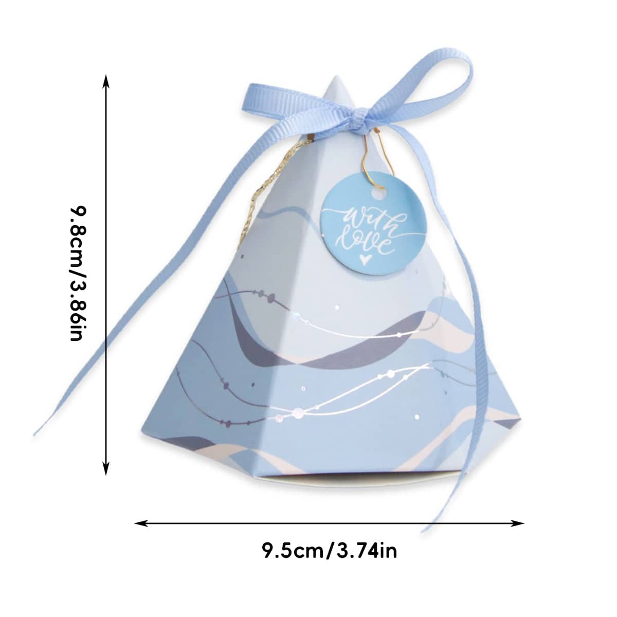 Hexagonal Candy Cones Party Favour Bags, Pack of 50 - Pink - view 4