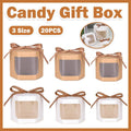 Hexagonal Kraft Gift Boxes with Window - White, Small (7 x 7 x 7cm), Pack of 20 - view 2