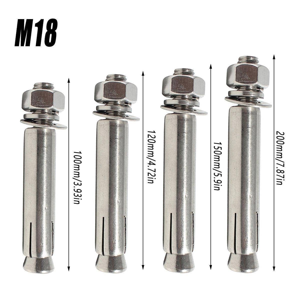 Hexagonal M18 Expansion Bolts for Concrete and Brick - 150 mm, Pack of 2 - view 4