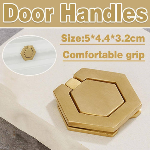 Hexagonal Single-Hole Cabinet Handle - Gold