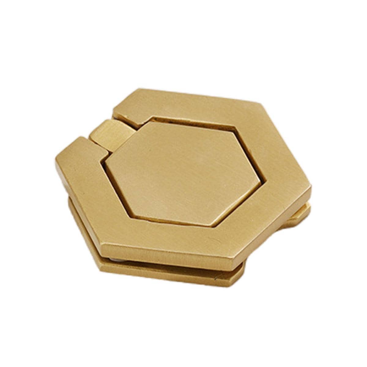 Hexagonal Single-Hole Cabinet Handle - Gold - view 2