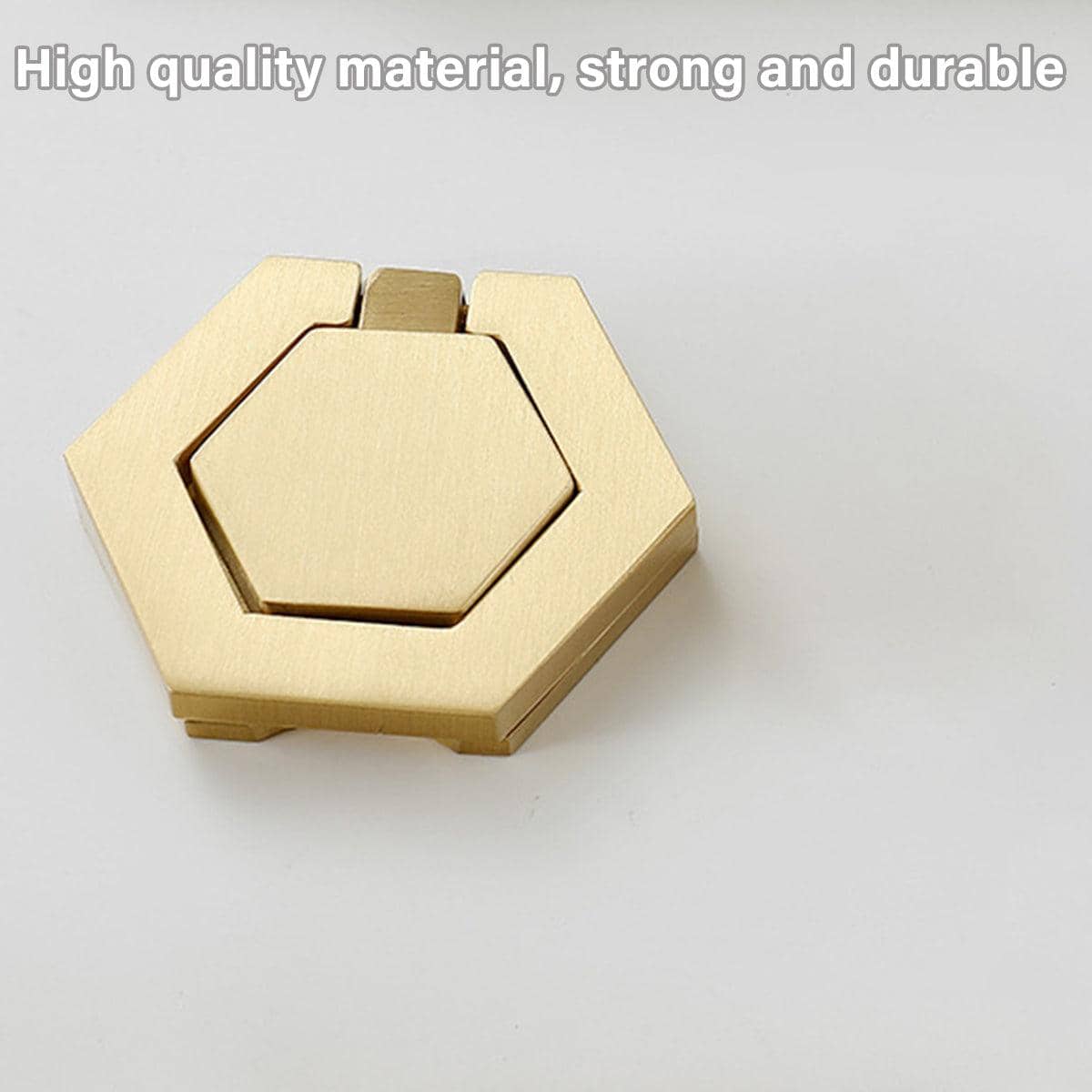 Hexagonal Single-Hole Cabinet Handle - Gold - view 5