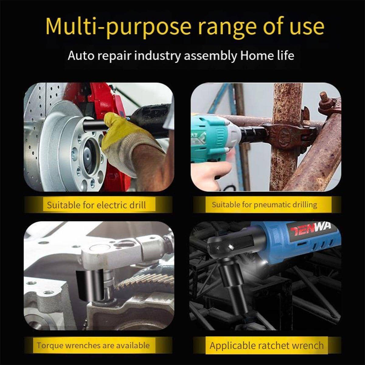 Hexagonal Socket Adapter for Electric Impact Wrench - 10 mm - view 5