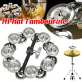Hi-Hat Tambourine Double-Layer Steel Jingle Ring for Drum Kits