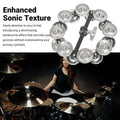 Hi-Hat Tambourine Double-Layer Steel Jingle Ring for Drum Kits - view 4