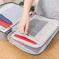 High Capacity Document Storage Bag, 3 Layers with Lock - Navy Blue - view 5