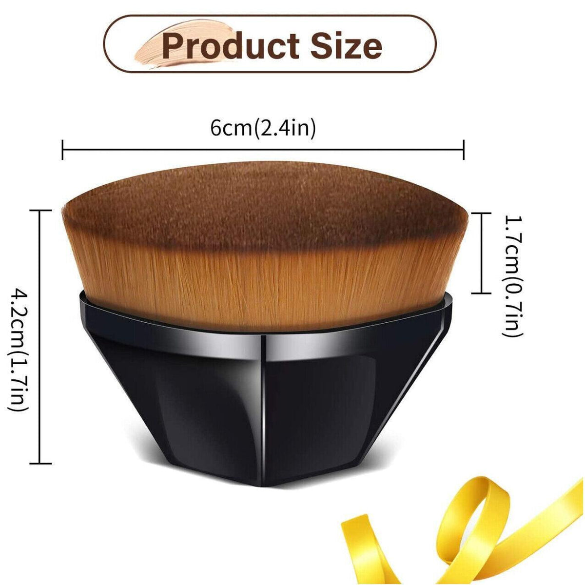 High-Density Seamless Foundation Brush - Pink Handle, Brown Bristles - view 5