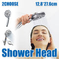 High Pressure Handheld Shower Head with Filter, Multi Function Chrome - With Filter - view 2