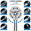 High Pressure Handheld Shower Head with Filter, Multi Function Chrome - With Filter - view 4