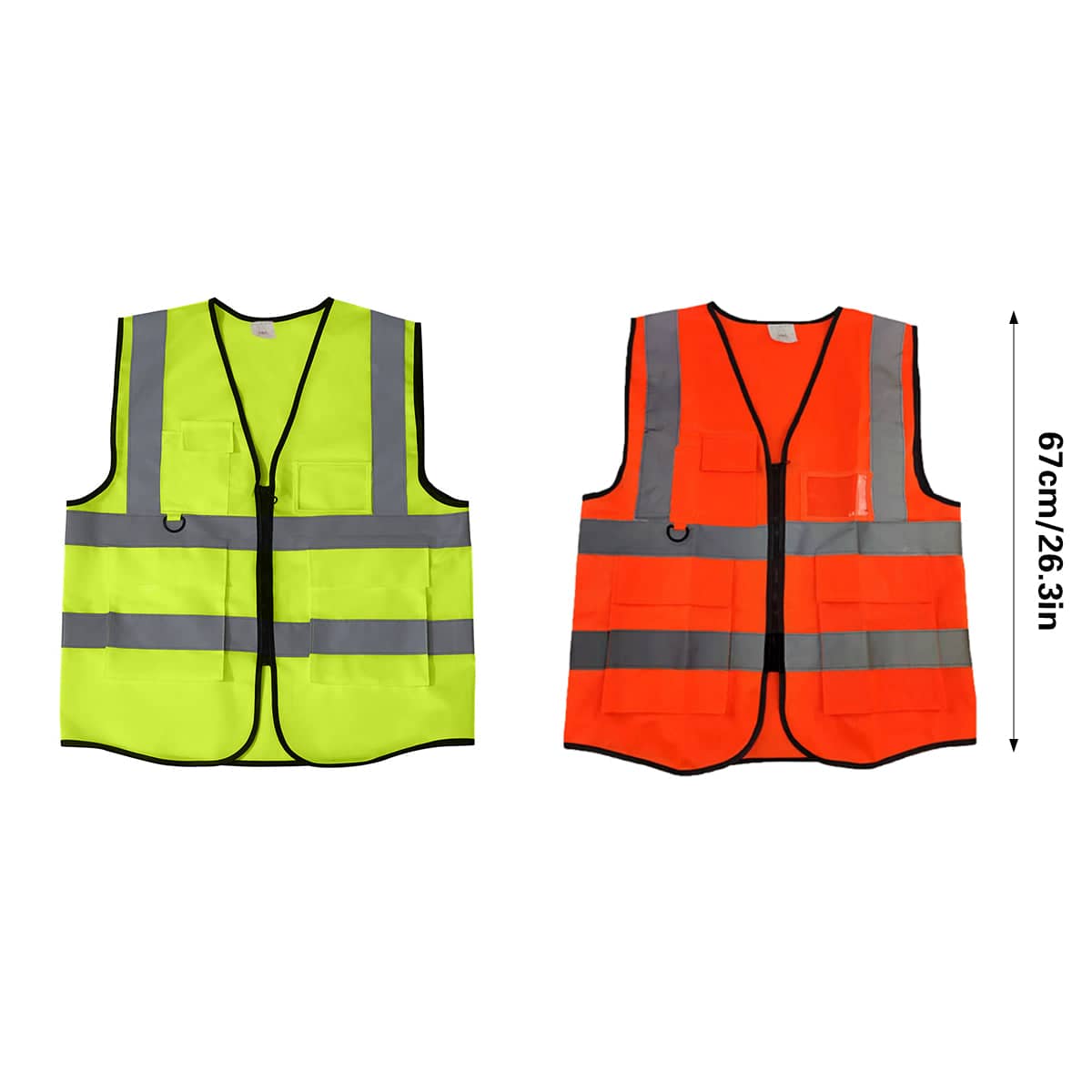 High Visibility Reflective Safety Vest - Orange, 67 cm - view 4