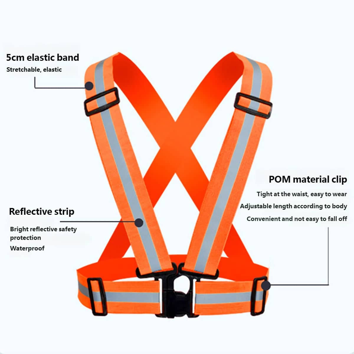High Visibility Reflective Safety Vest for Running and Cycling - Lime Green - view 5