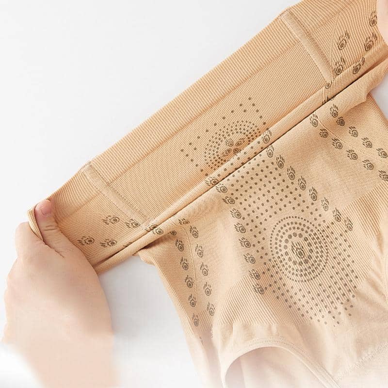 High Waist Tummy Control Shapewear Bodysuit - Beige, Size L, Waist 26 cm - view 3