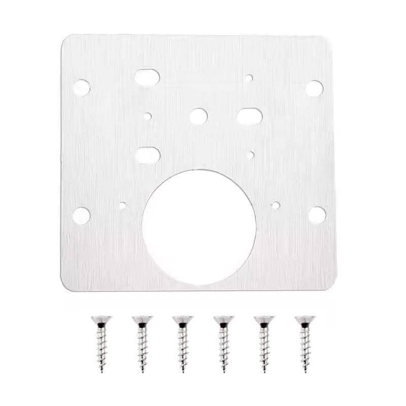 Hinge Repair Plate Stainless Steel Furniture Cupboard Mount - 1 Set