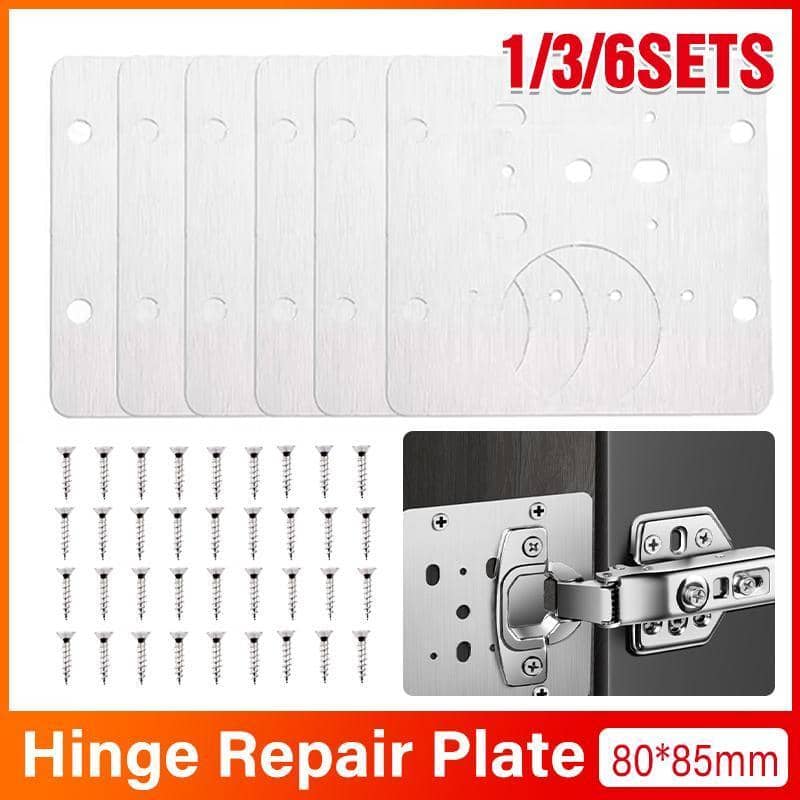 Hinge Repair Plate Stainless Steel Furniture Cupboard Mount - 1 Set - view 2