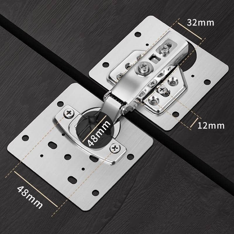 Hinge Repair Plate Stainless Steel Furniture Cupboard Mount - 1 Set - view 5