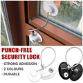 Hole-Free Child Safety Cable Lock for Fridge, Cabinet and Window - White - view 2